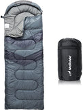 MalloMe Sleeping Bags for Adults Cold Weather & Warm - Backpacking Camping Sleeping Bag for Kids 10-12, Girls, Boys - Lightweight Compact Camping Essentials Gear Accessories Hiking Sleep Must Haves (50°F to 77°F)