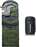 MalloMe Sleeping Bags for Adults Cold Weather & Warm - Backpacking Camping Sleeping Bag for Kids 10-12, Girls, Boys - Lightweight Compact Camping Essentials Gear Accessories Hiking Sleep Must Haves (50°F to 77°F)