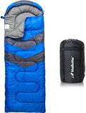 MalloMe Sleeping Bags for Adults Cold Weather & Warm - Backpacking Camping Sleeping Bag for Kids 10-12, Girls, Boys - Lightweight Compact Camping Essentials Gear Accessories Hiking Sleep Must Haves (50°F to 77°F)