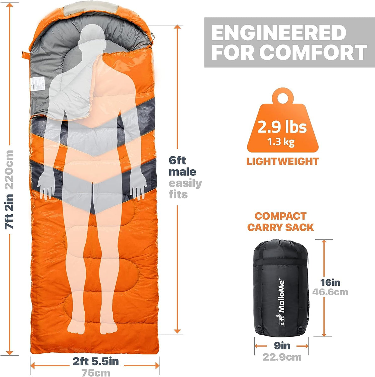 Outdoor Portable Camping Adult Sleeping Bag Waterproof Warm Feather