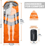 Camping Sleeping Bag (Orange)