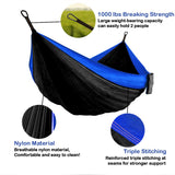 Earth Guru Camping Hammock - Double Size - Extra Strong - Ropes and Carabiners Included