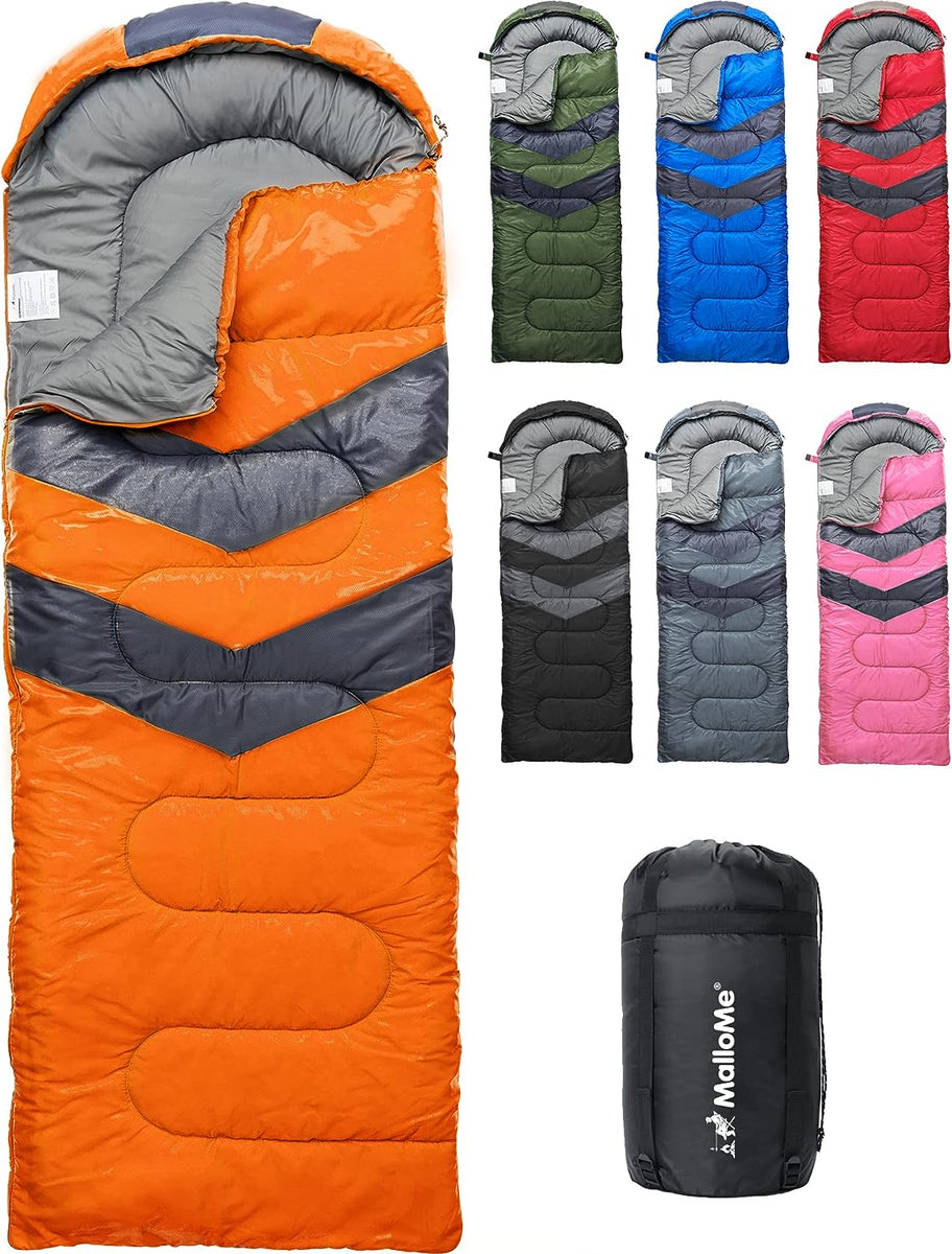 Camping Sleeping Bag (Orange) – MalloMe