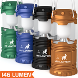 MalloMe Camping Lantern LED Emergency Light Battery Powered 4 Pack - MalloMe