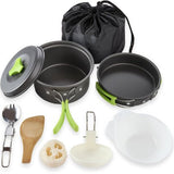 10 Piece Camping Cookware Mess Kit - MalloMe