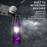 LED Camping Lantern Set of 2 Red & Purple - MalloMe