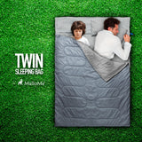 Double Camping Sleeping Bag in Grey - MalloMe
