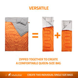 Double Camping Sleeping Bags in Orange - MalloMe