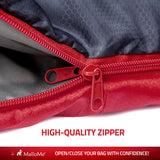 Double Camping Sleeping Bag in Red - MalloMe