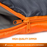 Double Camping Sleeping Bags in Orange - MalloMe