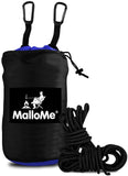 Double Portable Camping Hammock With Ropes - Black & Blue