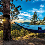 Double Portable Camping Hammock With Straps - Blue & Sky blue
