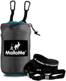 Double Portable Camping Hammock With Straps - Dark Grey & Sky Blue