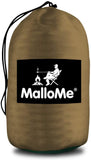 Double Portable Camping Hammock With Straps - Khaki & Dark Green