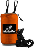 Double Portable Camping Hammock With Ropes - Orange & Grey