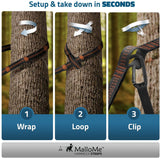 Double Portable Camping Hammock With Straps - Orange & Grey