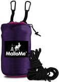 Double Portable Camping Hammock With Ropes - Purple & Fuchsia