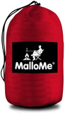 Double Portable Camping Hammock With Ropes - Red & Black