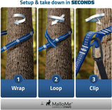 MalloMe XL Hammock Straps - Hammock Tree Straps Set Versatile Heavy Duty (2 Straps Included 500 lbs Each) 26 Loops & 100% No Stretch Suspension System Kit Camping Accessories (Carabiners NOT included)