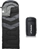 MalloMe Sleeping Bags for Adults Cold Weather & Warm - Backpacking Camping Sleeping Bag for Kids 10-12, Girls, Boys - Lightweight Compact Camping Essentials Gear Accessories Hiking Sleep Must Haves (32°F to 65°F)