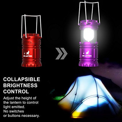 LED Camping Lantern Set of 2 Red & Purple – MalloMe