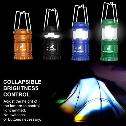 Camping Tent Lantern Bulb Lights - 4 Pack Multi Color – MalloMe