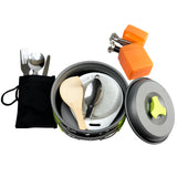 Camping Cookware Mess Kit (1 Liter Pot Plus) - MalloMe
