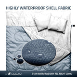 Double Camping Sleeping Bag in Grey - MalloMe