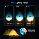 Camping Tent Lantern Bulb Lights - 4 Pack Multi Color - MalloMe