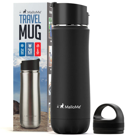 MalloMe BEARCLAW Insulated Tumbler With Handle & Straw - Stainless Steel  Tumblers Coffee Travel Mug - Reusable Insulated Cup for Water with Brush, 2  Lids & Stra…