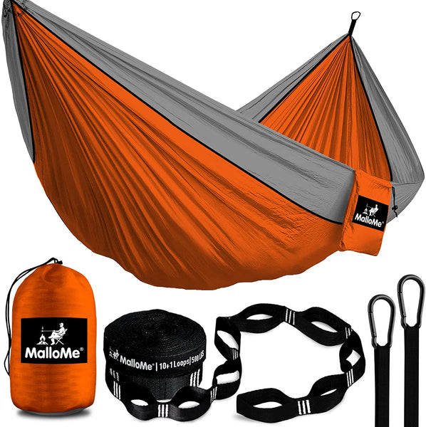 Sunyear Camping Hammock, Portable Double Hammock 78W*118L, Grey