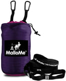 Double Portable Camping Hammock with Straps - Purple & Fuchsia