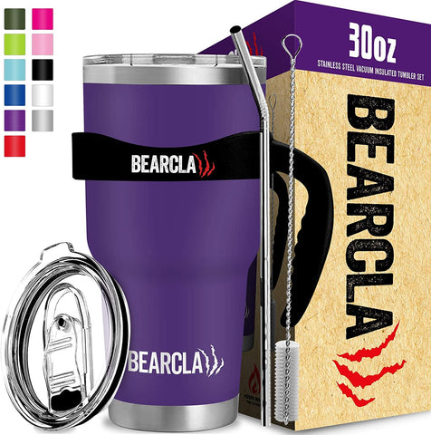 Beast 30 oz Tumbler Stainless Steel Vacuum Insulated Coffee Ice Cup Double  Wall Travel Flask (Purple)